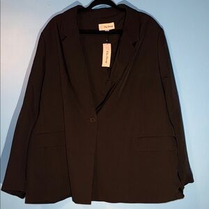 Women's Black Single-Button Blazer